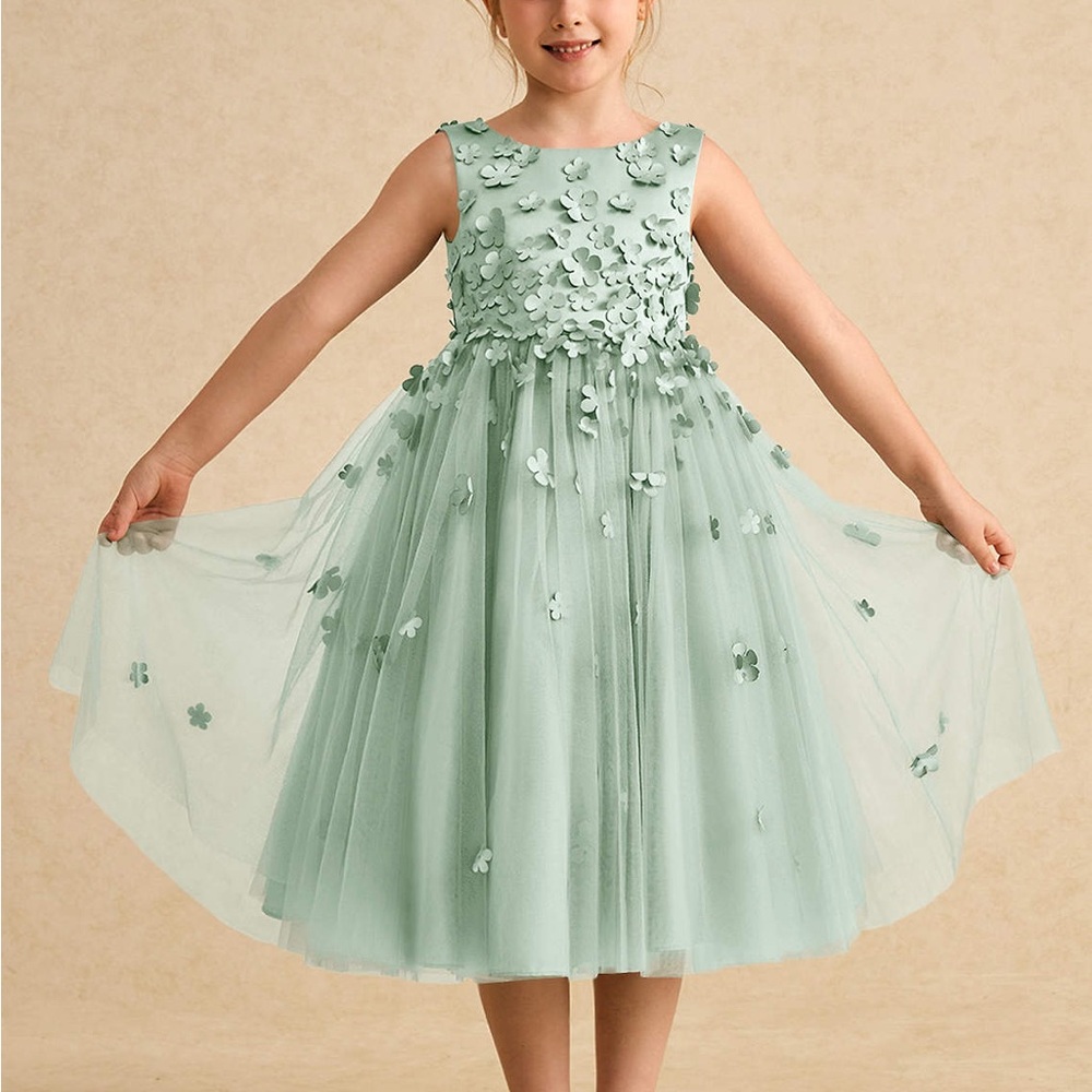 Azazie Green Kids Formal Dress
